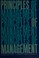 Cover of: Principles of management