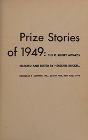 Cover of: Prize Stories of 1949