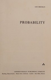 Cover of: Probability.