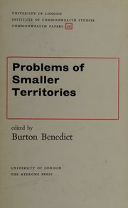 Cover of: Problems of smaller territories. by Burton Benedict