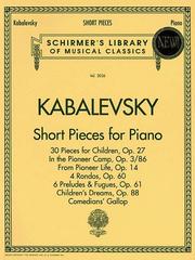 Cover of: Short Pieces for Piano: Piano Solo