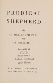 Front cover of Prodigal shepherd by Ralph Pfau