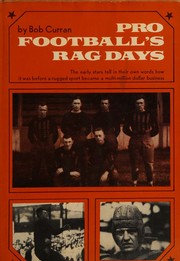 Cover of: Pro football's rag days
