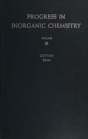 Cover of: PROGRESS IN INORGANIC CHEMISTRY, Vol. 9