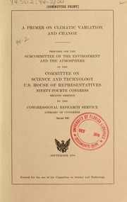 Cover of: A primer on climatic variation and change