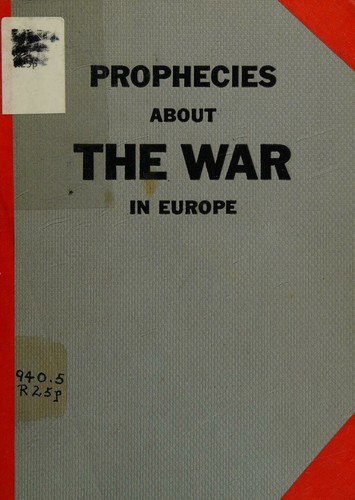 cover of Prophecies about the war in Europe