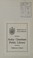 Cover of: The public library and its control