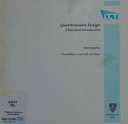 Cover of: Questionnaire design: a practical introduction
