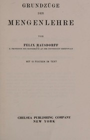 Cover of: Grundzüge der Mengenlehre.