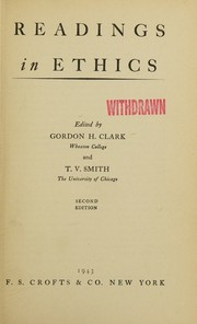 Cover of: Readings in ethics
