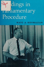 Cover of: Readings in parliamentary procedure