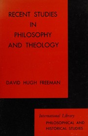 Cover of: Recent studies in philosophy and theology.