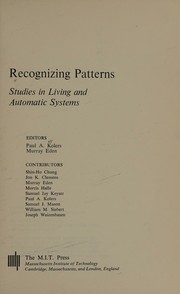 Cover of: Recognizing patterns by Paul A. Kolers, Paul A. Kolers