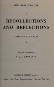 Cover of: Recollections and reflections