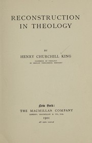 Cover of: Reconstruction in theology