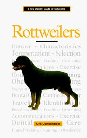 Cover of: A New Owner's Guide to Rottweilers (JG Dog)