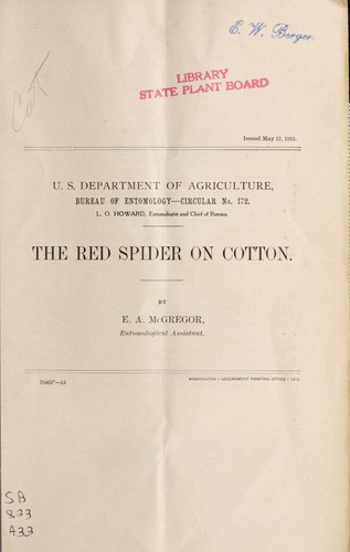 Red spider on cotton (Tetranychus bimaculatus Harvey)
