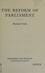Cover of: The reform of Parliament