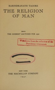 Cover of: The religion of man.