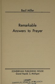 Cover of: Remarkable answers to prayer.