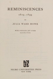 Cover of: Reminiscences, 1819-1899
