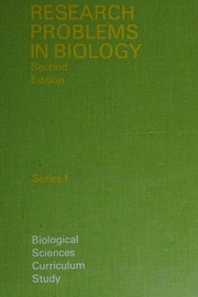 Cover of Research problems in biology by Biological Sciences Curriculum Study