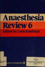 Cover of: Anaesthesia: Review 6 (Anaesthesia Review)