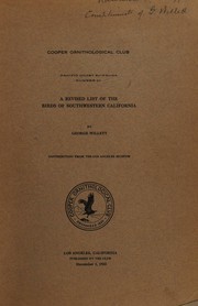 Cover of: A revised list of the birds of southwestern California