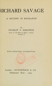 Cover of: Richard Savage