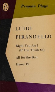 Cover of: Right You Are If You Think So All for TH