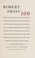 Cover of: Robert Frost 100