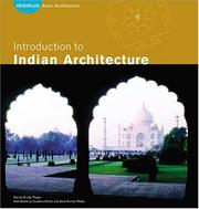 Cover of: Introduction to Indian Architecture by Bindia Thapar
