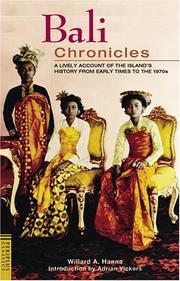 Cover of: Bali chronicles by Willard Anderson Hanna