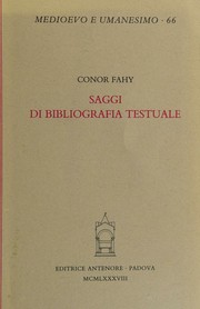 Cover of: Saggi di bibliografia testuale