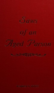 Cover of: Saws of an Aged Parson
