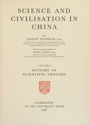 Cover of: Science and Civilization in China (Volume 2 Sections 8-18)