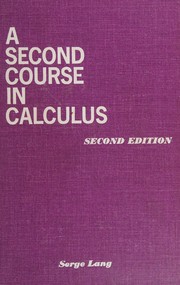 Cover of: A second course in calculus (Addison-Wesley series in mathematics) by Serge Lang, Serge Lang