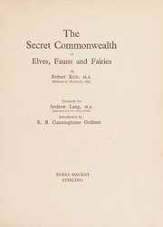 Cover of: The Secret Commonwealth of Elves, Fauns and Fairies ...
