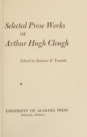 Cover of: Selected prose works.