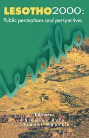 Cover of: Lesotho 2000: Public Perceptions and Perspectives