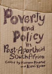 Cover of: Poverty and Policy in Post-Apartheid South Africa | 