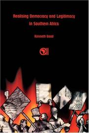 Cover of: Realising Democracy and Legitimacy in Southern Africa