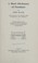 Cover of: A Short Dictionary Of Furniture.