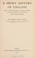 Cover of: Short History of English.