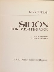Cover of: Sidon, through the ages