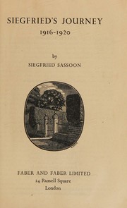 Cover of: Siegfried's Journey
