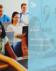 Cover of: Simulated MBE July 2018 February 2019 Barbri by Barbri, Barbri