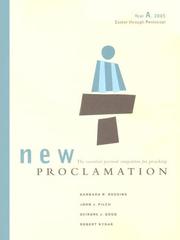 Cover of: New Proclamation, Year A, 2005 by Barbara R. Rossing, Robert Kysar, John J. Pilch