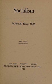Cover of: Socialism.
