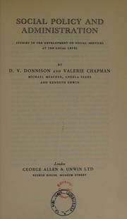Cover of: Social Policy and Administration